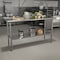 Flash Furniture 60"W Stainless 18 Gauge Work Table - Undershelf NH-WT-2460BSP-GG - alternate 1